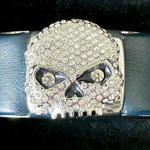 Harley-Davidson® Women's Back Off Studded Willie G. Skull Bracelet